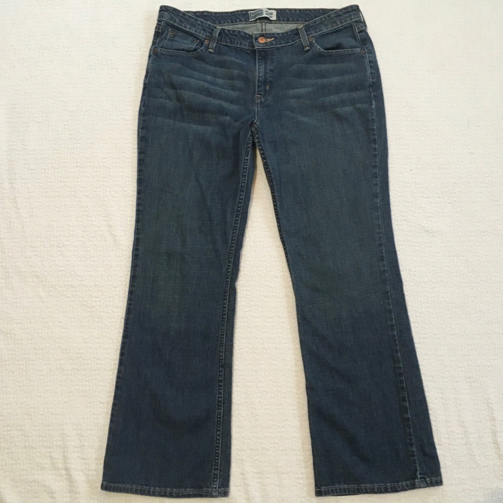 Levi Strauss Signature Women's Dark Wash‎ Low Rise Bootcut Jeans Size 16